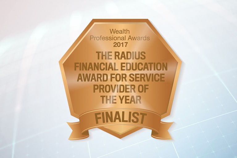 The radius financial education award for service provider of the year