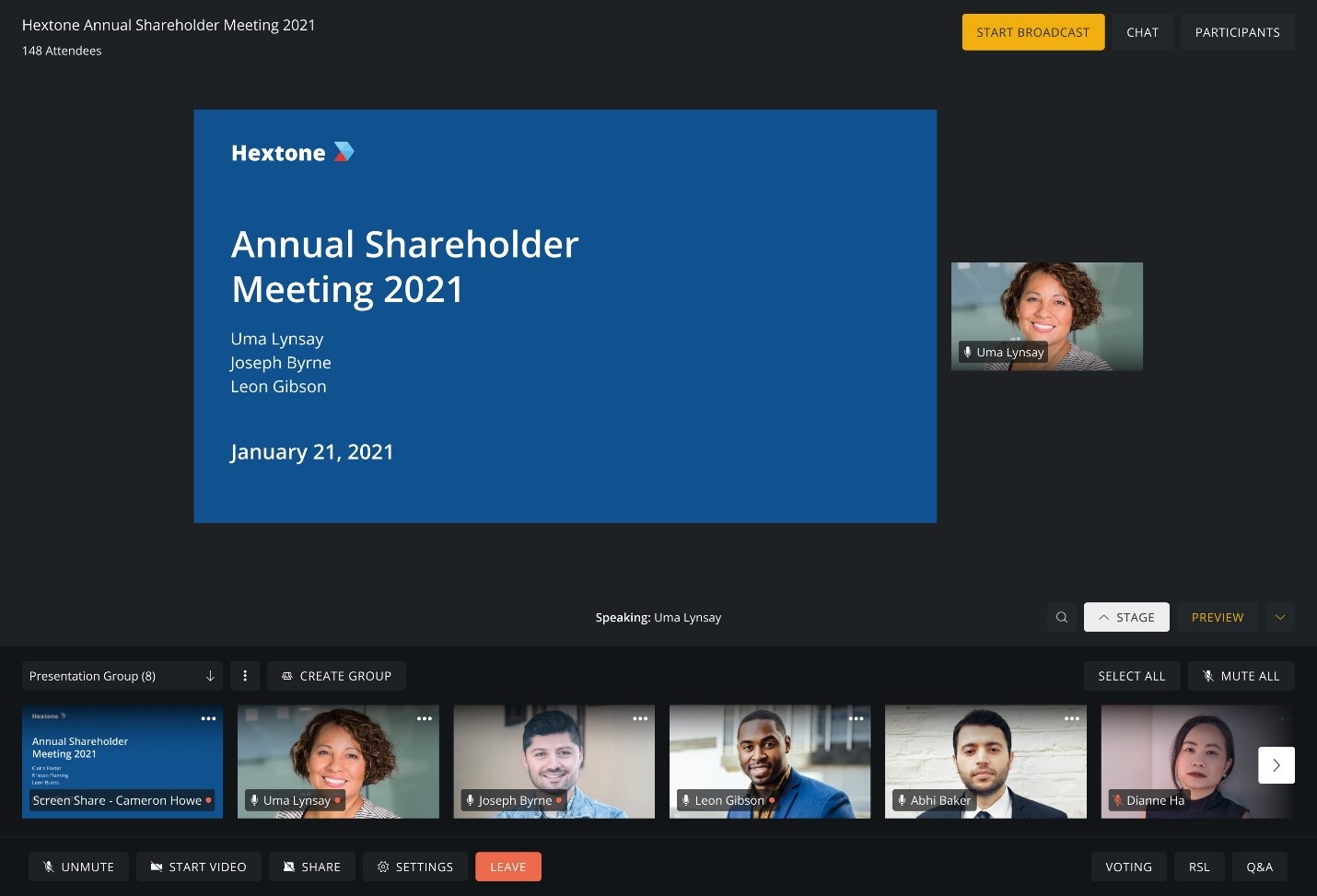 Annual Shareholder Meeting 2021