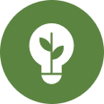 Eco friendly lighting icon
