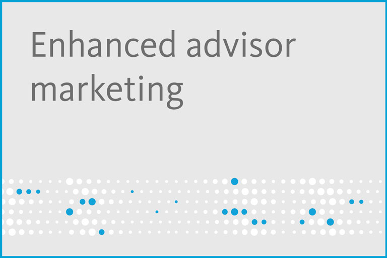 Enhanced advisor marketing