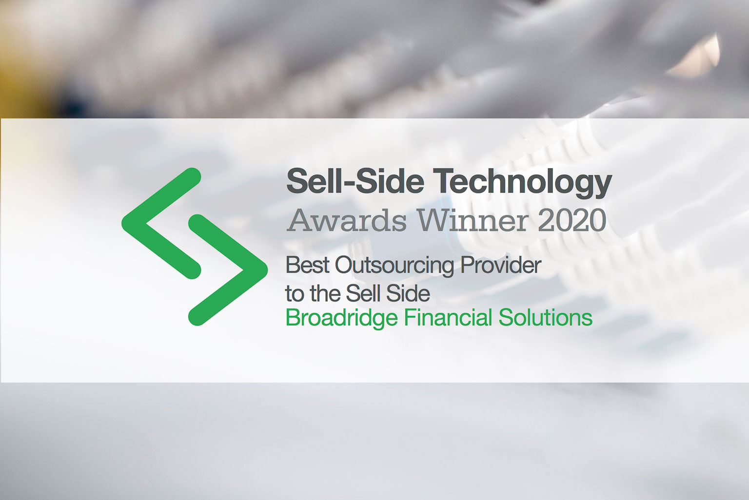 Broadridge Wins Best Outsourcing Provider to the Sell side for the Fifth Consecutive Year