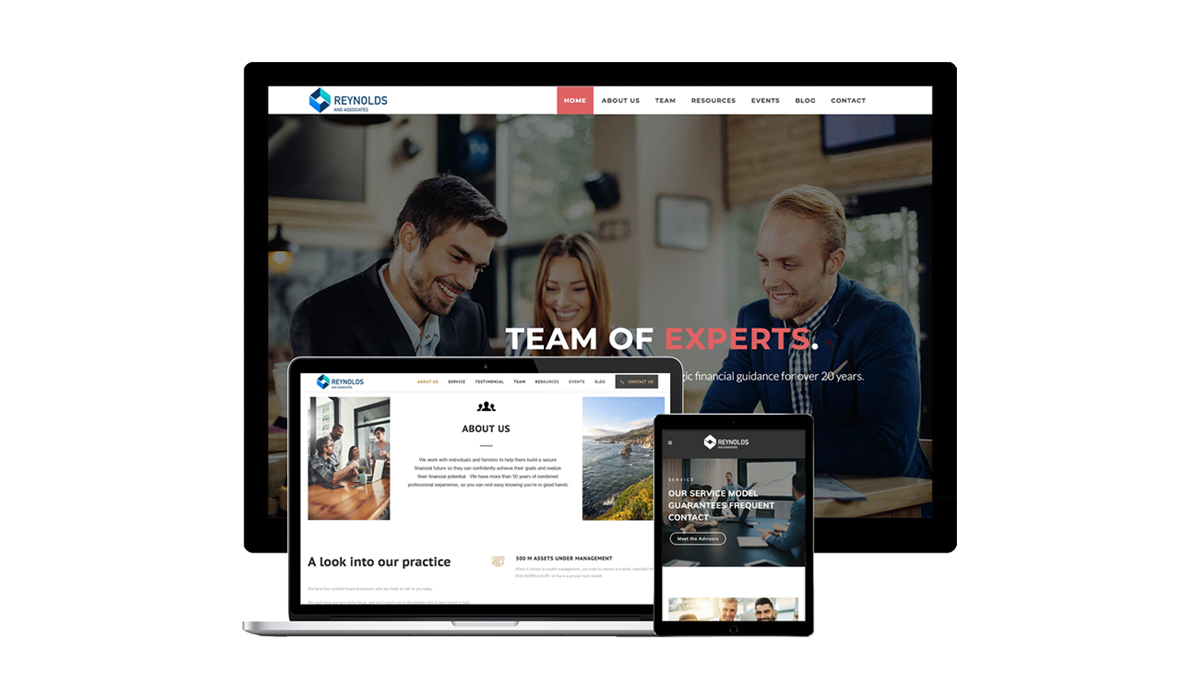 financial advisor website premium template