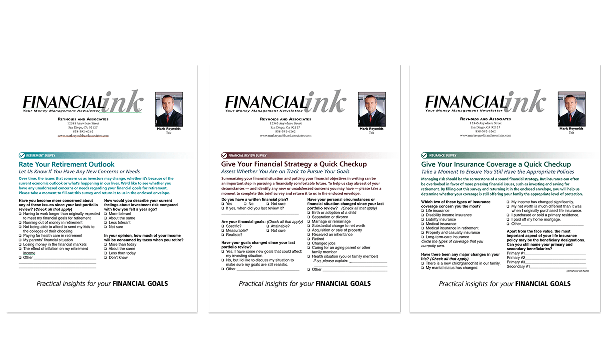 FINRA-reviewed newsletters and print marketing for financial advisors