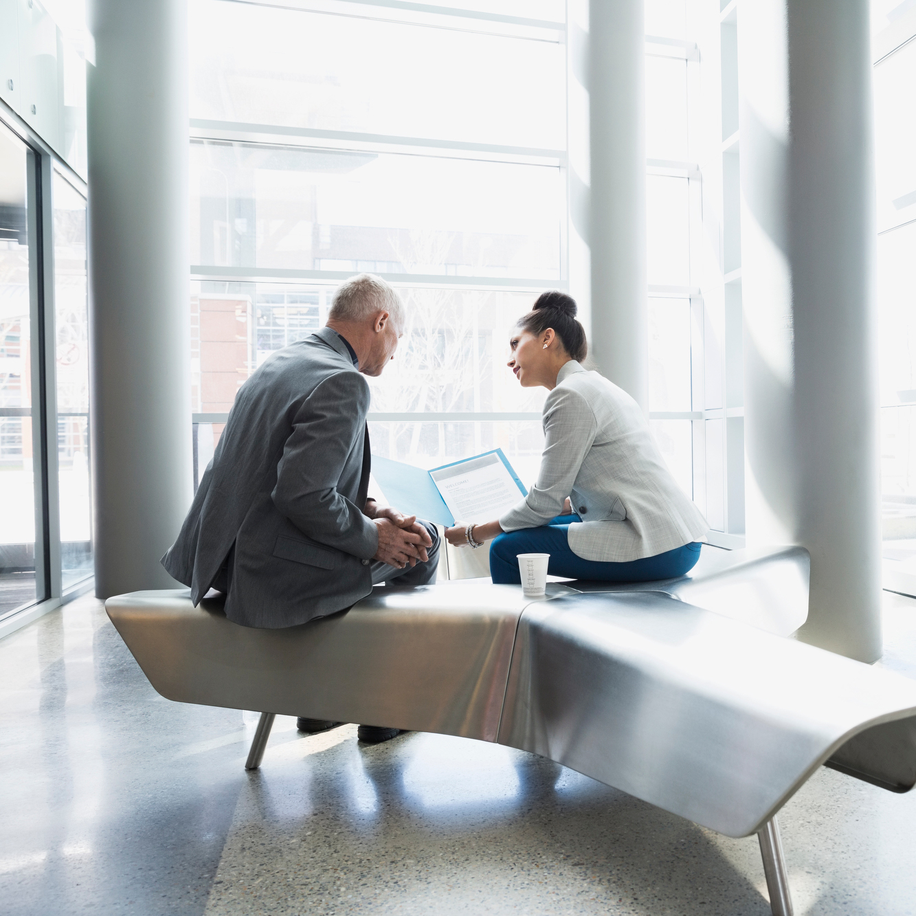 Broadridge employees discussing about the request information form